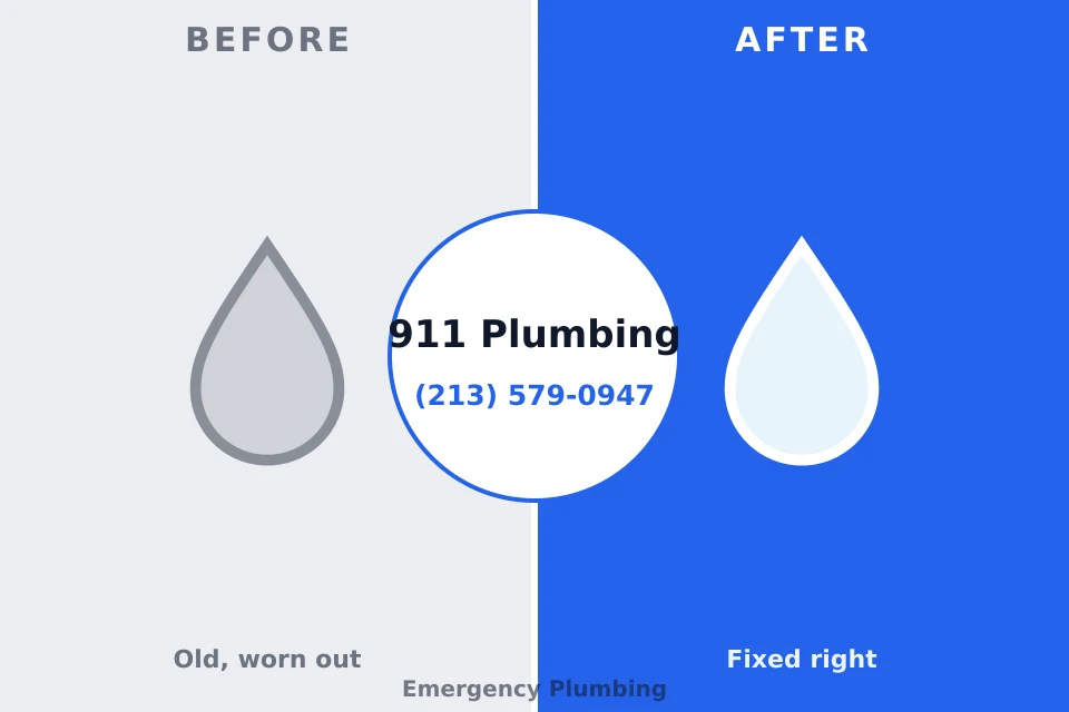 Before and after: plumbing company Lido Beach, NY